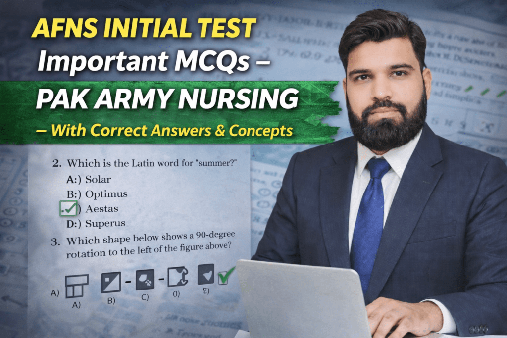 AFNS Initial Test Important MCQs With Correct Answers 