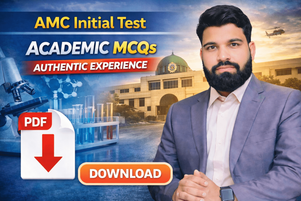AMC Initial Test Academic MCQs Authentic Experience