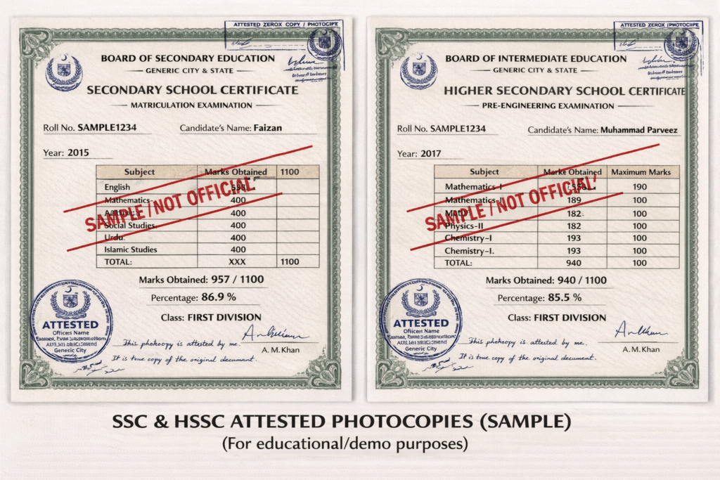 AFNS Essential Documents For Application  Hope Certificate  NOC  Postal Order