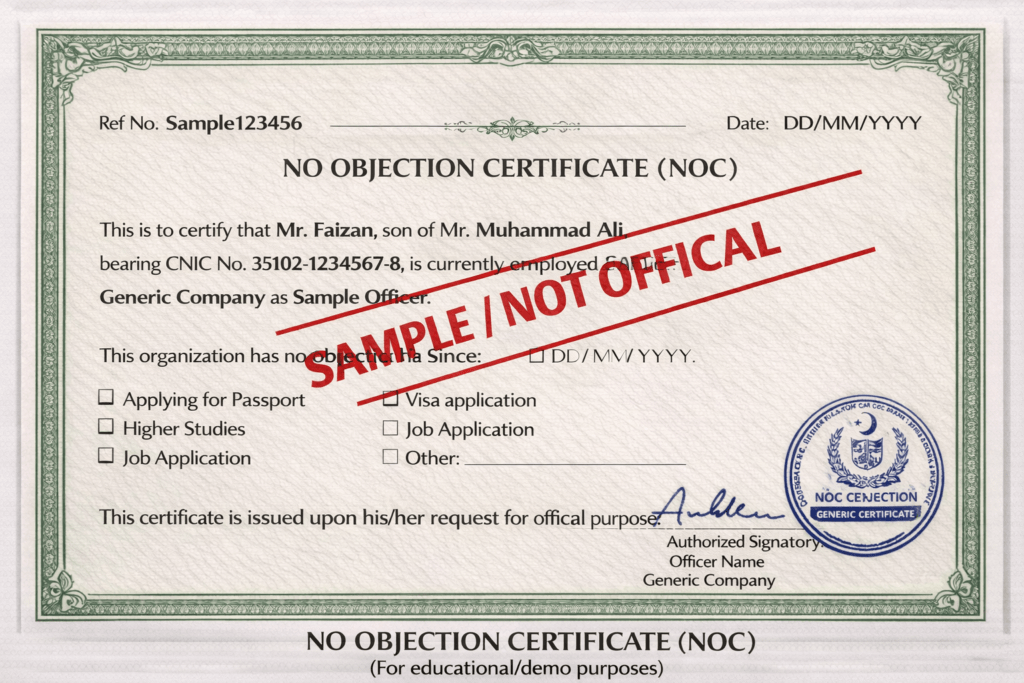 AFNS Essential Documents For Application  Hope Certificate  NOC  Postal Order
