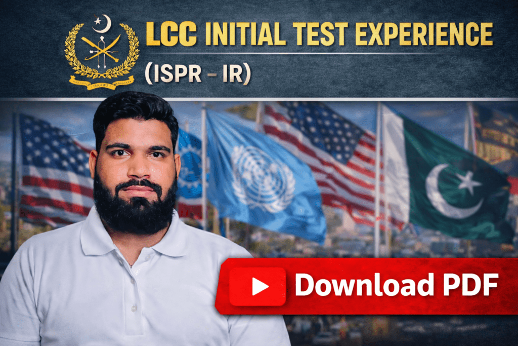 LCC Initial Test Experience (ISPR – IR)- International Relations