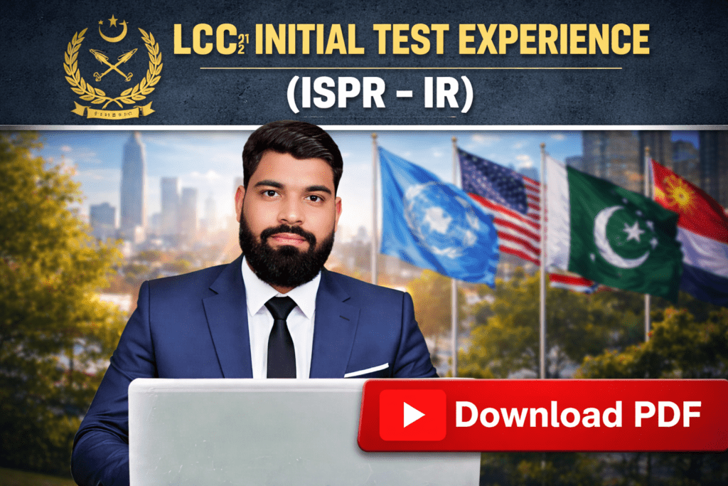 LCC Initial Test Experience (ISPR – IR)- Lady Cadet Course