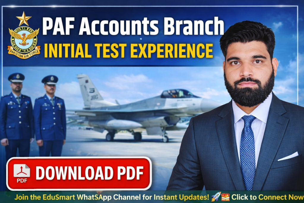PAF Accounts Branch Test Experience