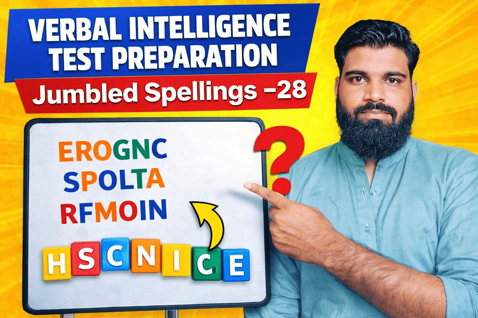 Verbal Intelligence Test Preparation Jumbled Spellings-28