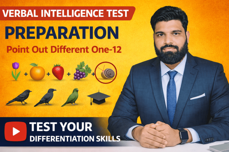 Verbal Intelligence Test Preparation Point Out Different One-12 - EduSmart