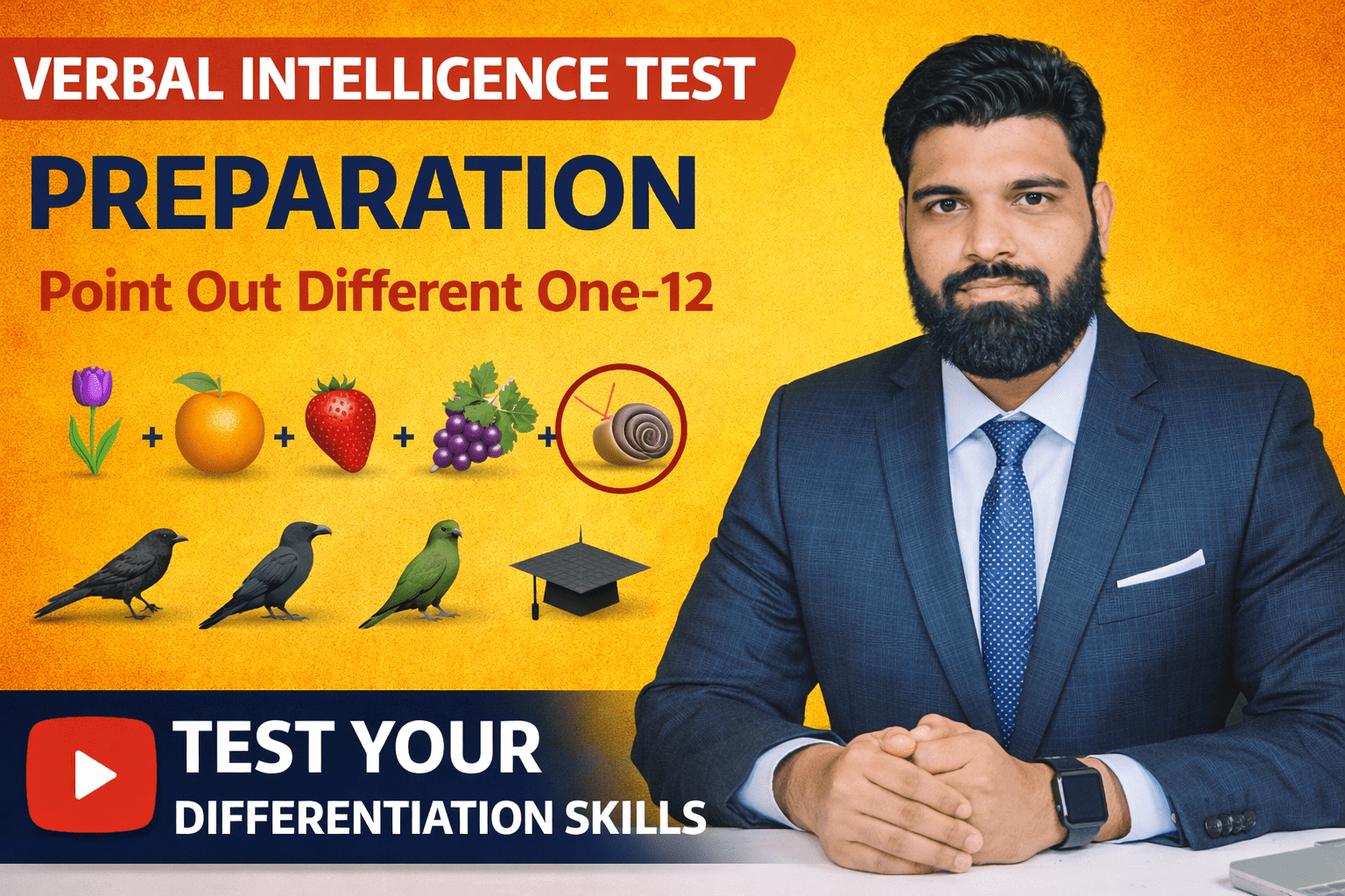 Verbal Intelligence Test Preparation Point Out Different One-12
