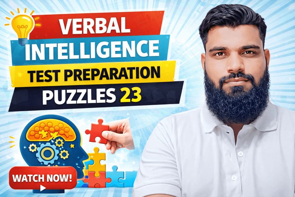 Verbal Intelligence Test Preparation Puzzles-23 - EduSmart