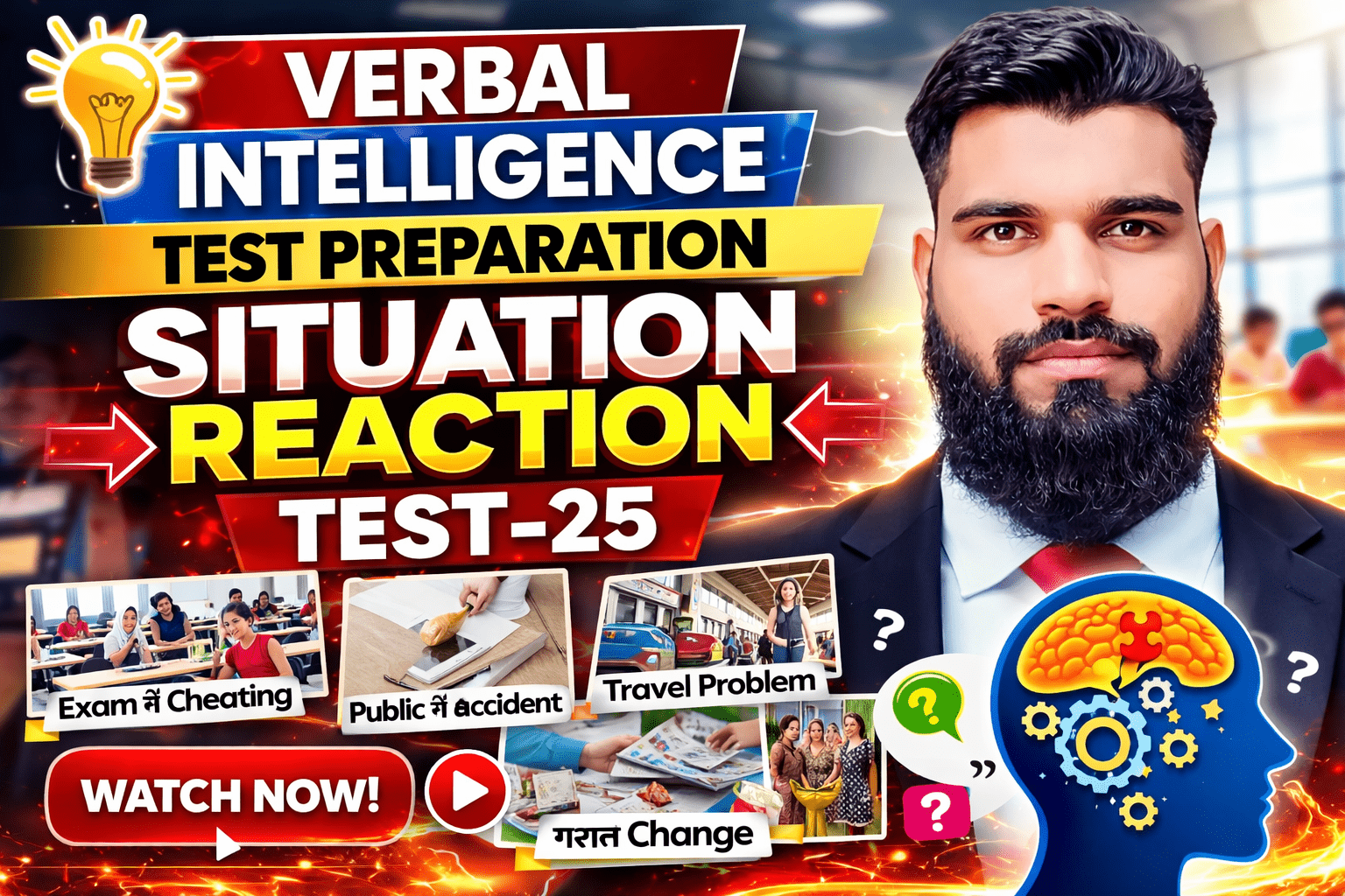 Verbal Intelligence Test Preparation Situation Reaction Test-25