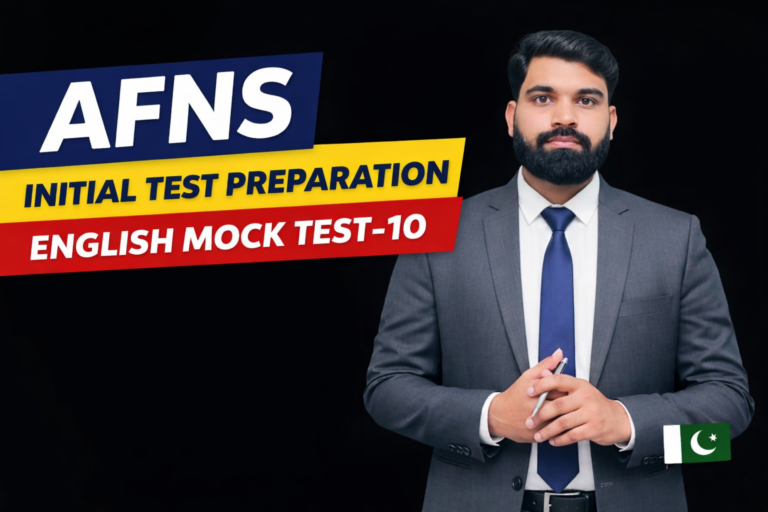 AFNS English Solved MCQs | Practice Test-10 - EduSmart