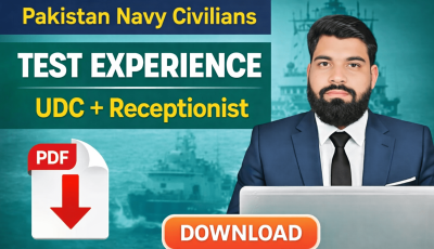 Pakistan Navy Civilians Test Experience (UDC + Receptionist)